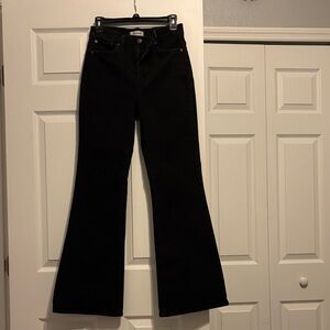 Madewell Black High Rise Flare Jeans